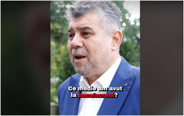 Marcel Ciolacu şi-a amintit ce notă a luat la Bacalaureat. "L-am susţinut acum 38 de ani. Să nu mă întrebe cineva ce culoare de pix am folosit"