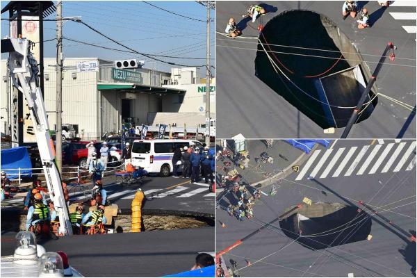 Un bărbat este blocat de 24 de ore într-o groapă în Tokyo