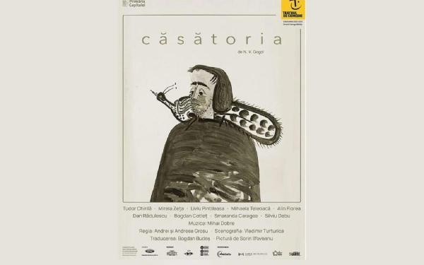 Piesa de teatru "Căsătoria" se joacă vineri, 10 octombrie, la Teatrul de Comedie din Bucureşti