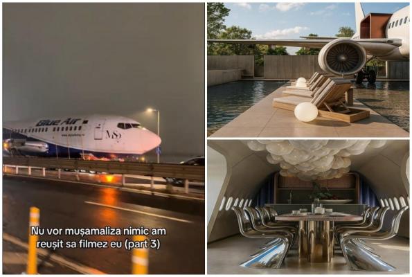 Avionul "buclucaş" care a creat panică pe TikTok, transformat în hotel de 5 stele. Cum va arăta la final