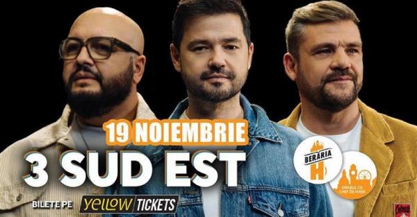 Trupa 3 Sud Est susţine un concert miercuri, 19 noiembrie, în Berăria H din Bucureşti