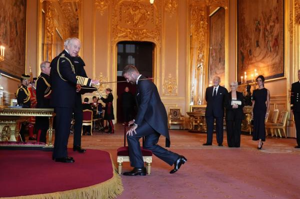 David Beckham, înnobilat de Regele Charles. Imagini de la ceremonia din Castelul Windsor