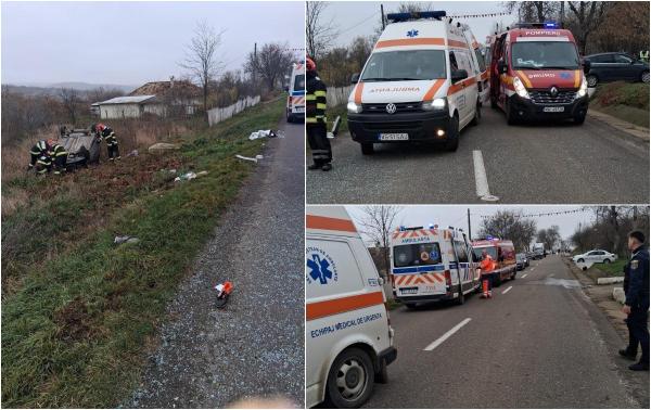Un copil de un an și o lună, proiectat prin parbriz în urma unui accident rutier în Vaslui