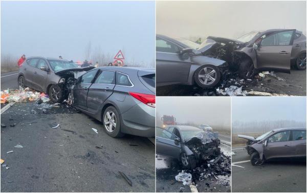 Un şofer a murit pe loc, după ce s-a izbit frontal de o altă maşină, în Hunedoara