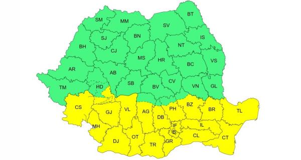 Cod galben de ninsori, viscol şi polei în mai multe zone din țară. Vreme severă până joi