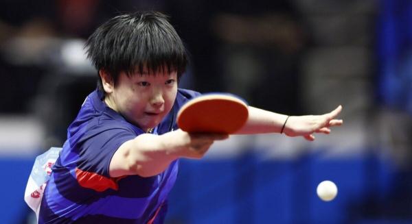 Sun Yingsha, în timpul unui meci