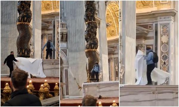 Un român a profanat altarul mare al Bazilicii Sf. Petru din Vatican