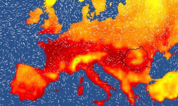 Harta temperaturilor în Europa