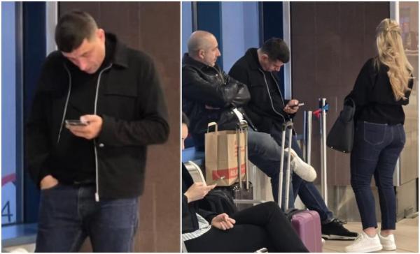 George Simion, pe Aeroportul Otopeni la câteva ore după şi-a recunoscut înfrângerea la prezidenţiale. Era însoţit de Vasile Puşcaş, zis şi "regele gunoaielor"