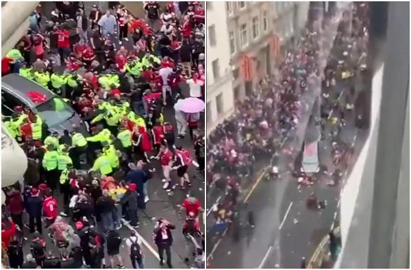 O mașină a intrat într-o mulțime care sărbătoreau triumful echipei Liverpool în campionat