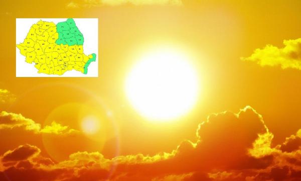 Aproape toată ţara, sub cod galben de caniculă în următoarele două zile. Temperaturi resimțite de peste 40 de grade