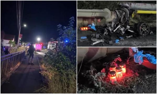 Tragedie în Vâlcea: bărbaţi carbonizaţi în maşină, după o urmărire cu poliţia. Circulau cu 185 km/h