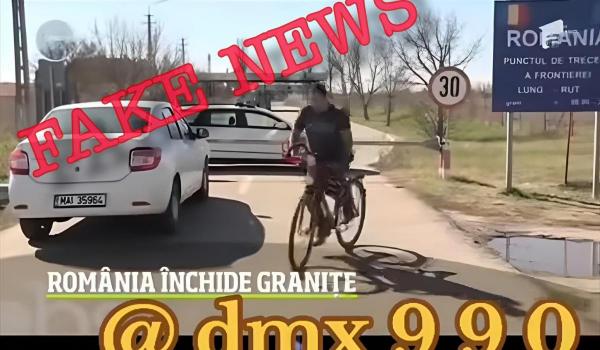 "România închide graniţe". MAI dezminte un nou Fake News pe TikTok: Semnalăm o nouă tentativă de dezinformare