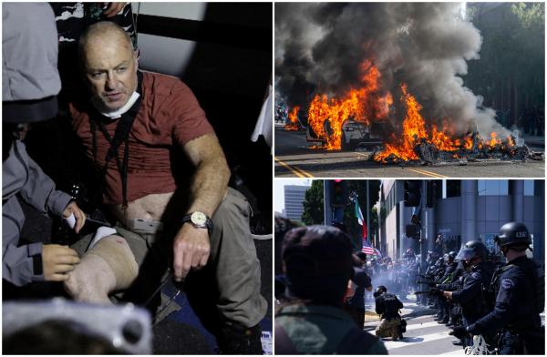 Fotograf, împușcat cu un glonț de cauciuc în timpul protestelor din LA