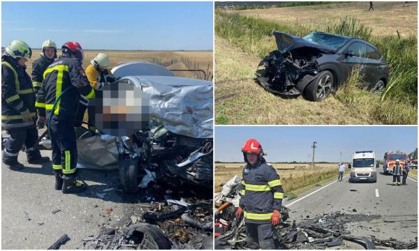 Dezastru cu doi morţi pe un drum din Arad. Două surioare și părinții lor, printre victime. Trafic blocat total