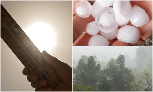 Codurile galben şi portocaliu de caniculă, extinse. La noapte, vijeliile lovesc în mai multe judeţe