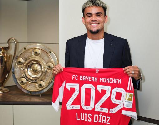 Atacantul columbian Luis Diaz a semnat pe patru ani cu Bayern Munchen