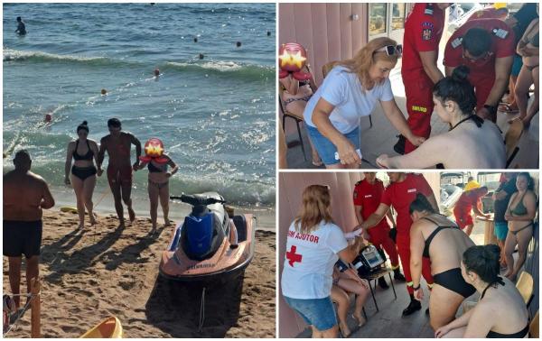 Două surori de 9 și 19 ani, salvate de la înec în ultima clipă de către un salvamar, în Eforie Nord