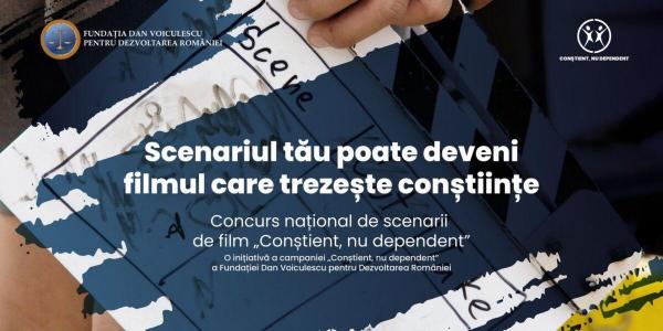 „Conștient, nu dependent”: 1.500 € pentru un scenariu care tratează problema drogurilor