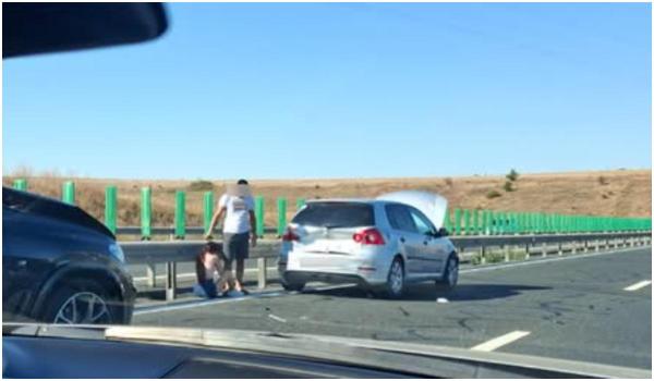 Carambol cu cinci autoturisme pe Autostrada Soarelui