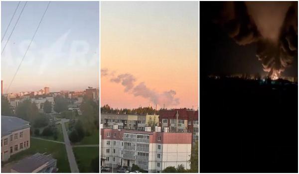 Atac masiv în Rusia. Ucrainenii au ţintit instalaţii petroliere. Ruşii susţin că au doborât 221 de drone