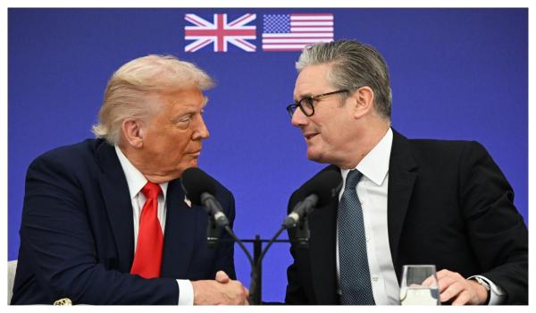 Keir Starmer şi Donald Trump, în conferinţă de presă
