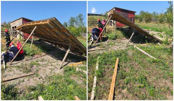 Un bărbat a murit, după ce acoperișul unui șopron s-a prăbușit peste el în Vrancea