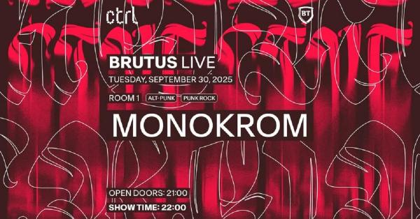 Trupa Monokrom susţine un concert marţi, 30 septembrie, în Control Club din Bucureşti