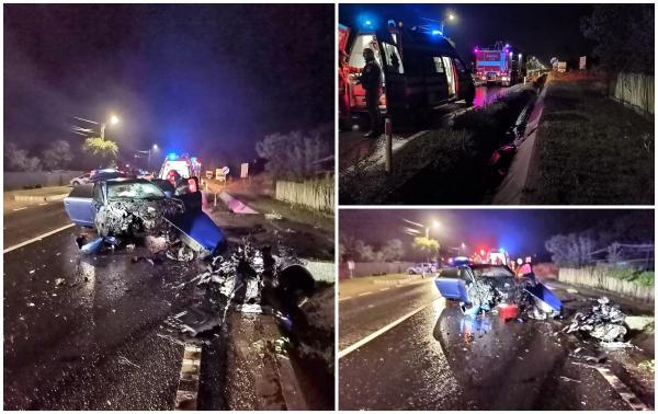 Un tânăr din Botoșani, la un pas de moarte după ce a intrat cu mașina într-un cap de pod