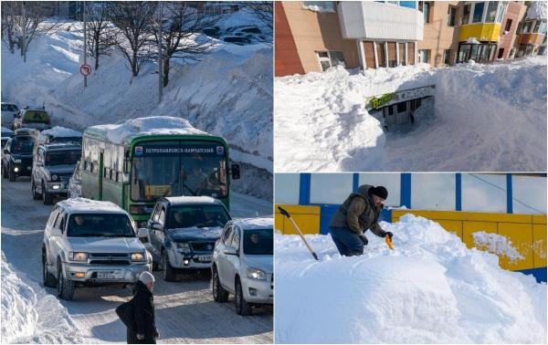 Furtună de zăpadă istorică în Kamceatka: strat de peste 2,5 metri și stare de urgență