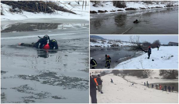 Copii de 4 şi 5 ani, căzuţi în Someşul îngheţat, după ce s-au dat pe derdeluş. Unul a fost salvat de un tânăr