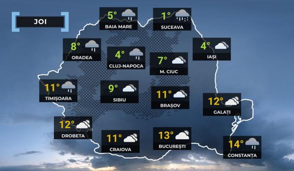 Vremea de mâine 29 ianuarie în ţară