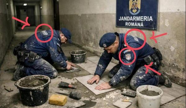 Fake news cu jandarmi faianţari. Jandarmeria: Imaginile sunt false, au pe uniformă inscripţii chirilice