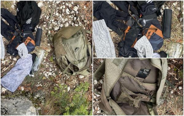 Rucsac găsit în masivul Piatra Mare, unde s-a semnalat prezența unui urs. Proprietarul, de negăsit