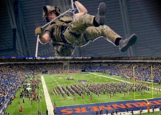 Un ofiţer american a murit înaintea unui meci, căzând de pe acoperişul stadionului