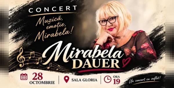 Mirabela Dauer susţine un concert miercuri, 28 octombrie, în Sala Gloria din Bucureşti