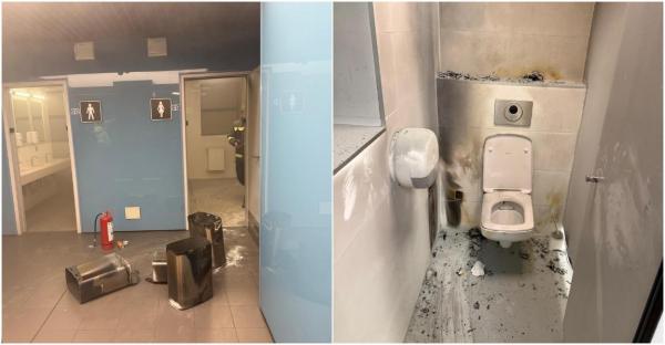 Incendiu pe Aeroportul Otopeni, între terminalele Sosiri și Plecări. O femeie supsectată că a pus focul