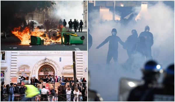 Protestele elevilor închid sute de şcoli din Franţa. Peste 5.000 de persoane au fost arestate