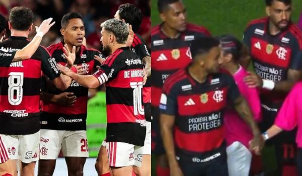 Jucătorii lui Flamengo au protestat împotriva interzicerii pariurilor sportive. Mesajul afișat pe tricouri