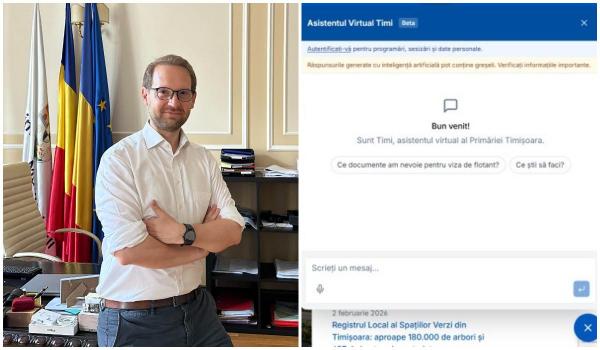 Timişorenii pot face programări la Primărie cu Timi, noua asistentă AI. Fritz: E harnica care le ştie pe toate