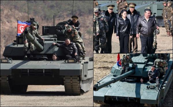 Kim Jong Un, surprins pe tanc alături de fiica sa