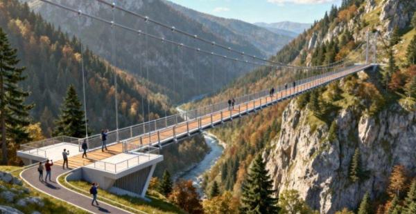 Comuna din România care a primit 6 milioane de euro pentru o punte suspendată. Turismul ar putea renaşte aici