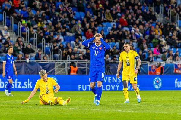 Slovacia - România 1-0. Prima repriză s-a încheiat. Suntem conduși la pauză din autogolul lui Bîrligea
