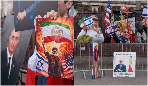 Iranienii din România au protestat la Bucureşti: "Să facem Iranul măreţ din nou. Mulţumim Preşedintelui"