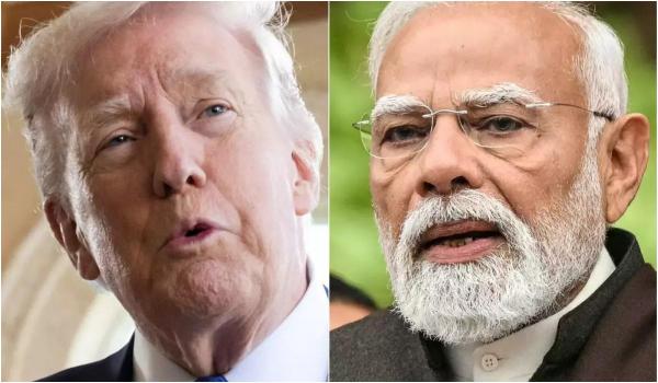 Donald Trump și prim-ministrul Indiei, Narendra Modi