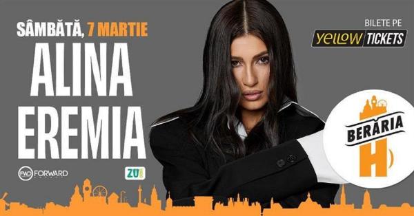 Alina Eremia susţine un concert sâmbătă, 7 martie, la Berăria H din Bucureşti