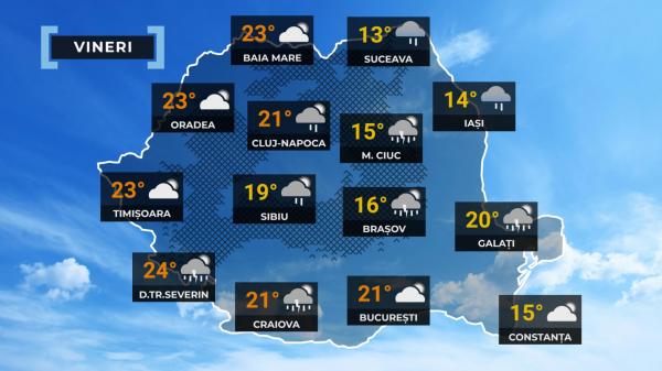 Vremea de mâine 17 aprilie. Ploi, furtuni și grindină în mai multe regiuni din țară