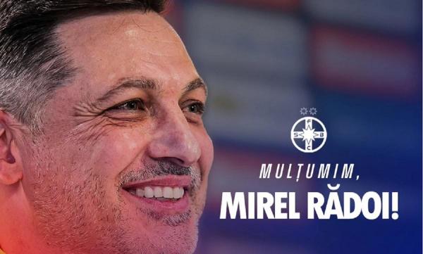 FCSB a anunţat oficial despărţirea de antrenorul Mirel Rădoi