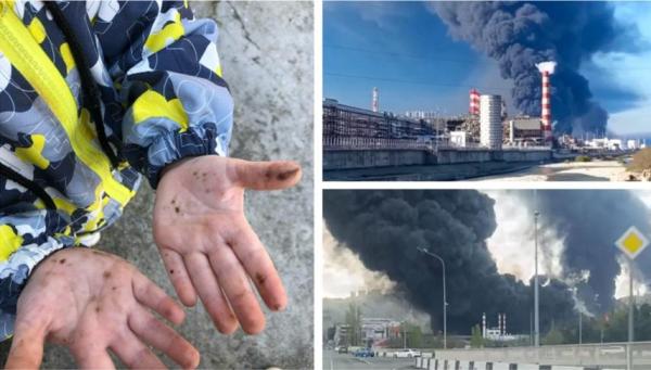 "Ploaie neagră" pe coasta Mării Negre, după un atac ucrainean asupra unei rafinării ruseşti