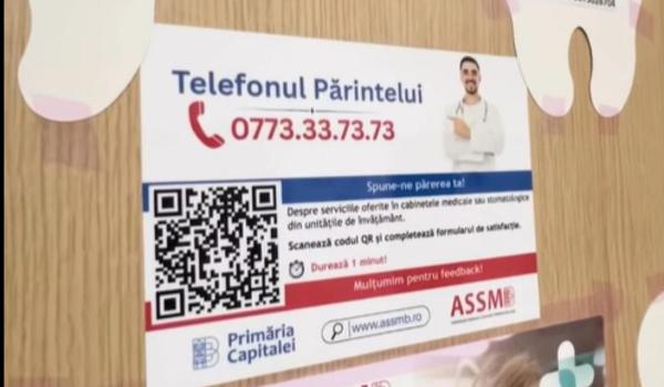 A fost lansat "Telefonul Părintelui" pentru evaluarea serviciilor medicale din școlile bucureştene